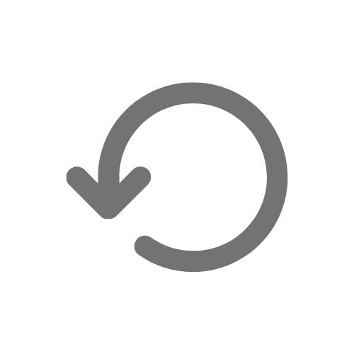 Ícono gris de flecha circular que representa devoluciones fáciles.
