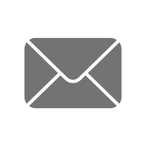 Ícono gris de sobre que representa asistencia en línea.