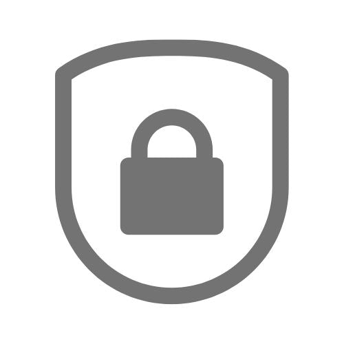Ícono gris de escudo con candado que representa pagos seguros.
